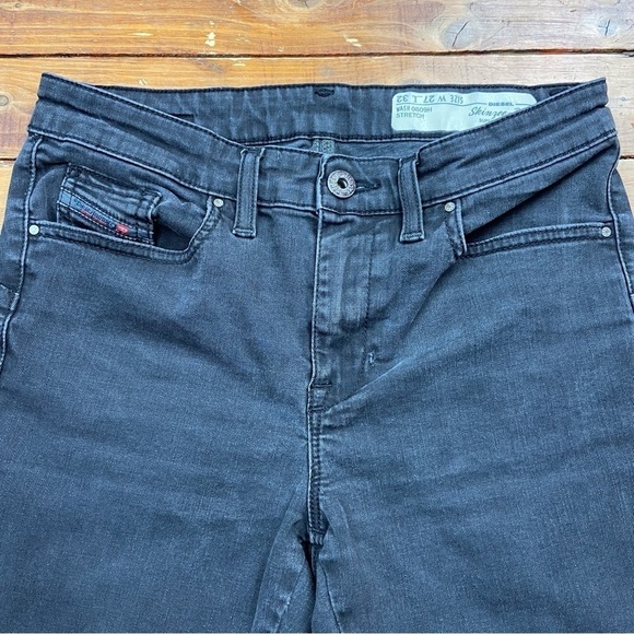 Diesel jeans Sknzee-Dee black mid rise jeans stretchy denim size 27 mid waisted - Picture 7 of 15
